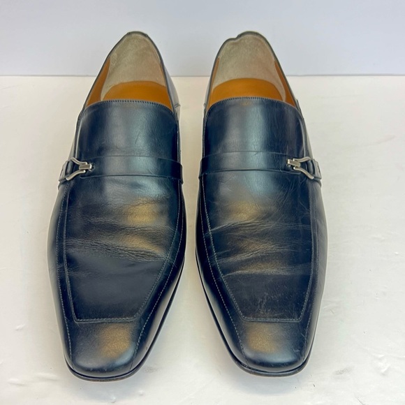 Mezlan Shoes Black Leather Mens Horse Bit Loafer Slip on Size 13W Made in Spain - Picture 10 of 11